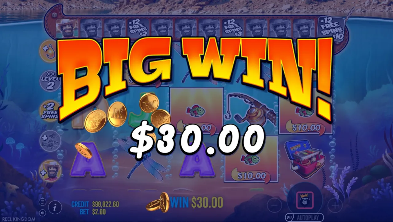 Big Win banner at $30.00 during the purchased Super round