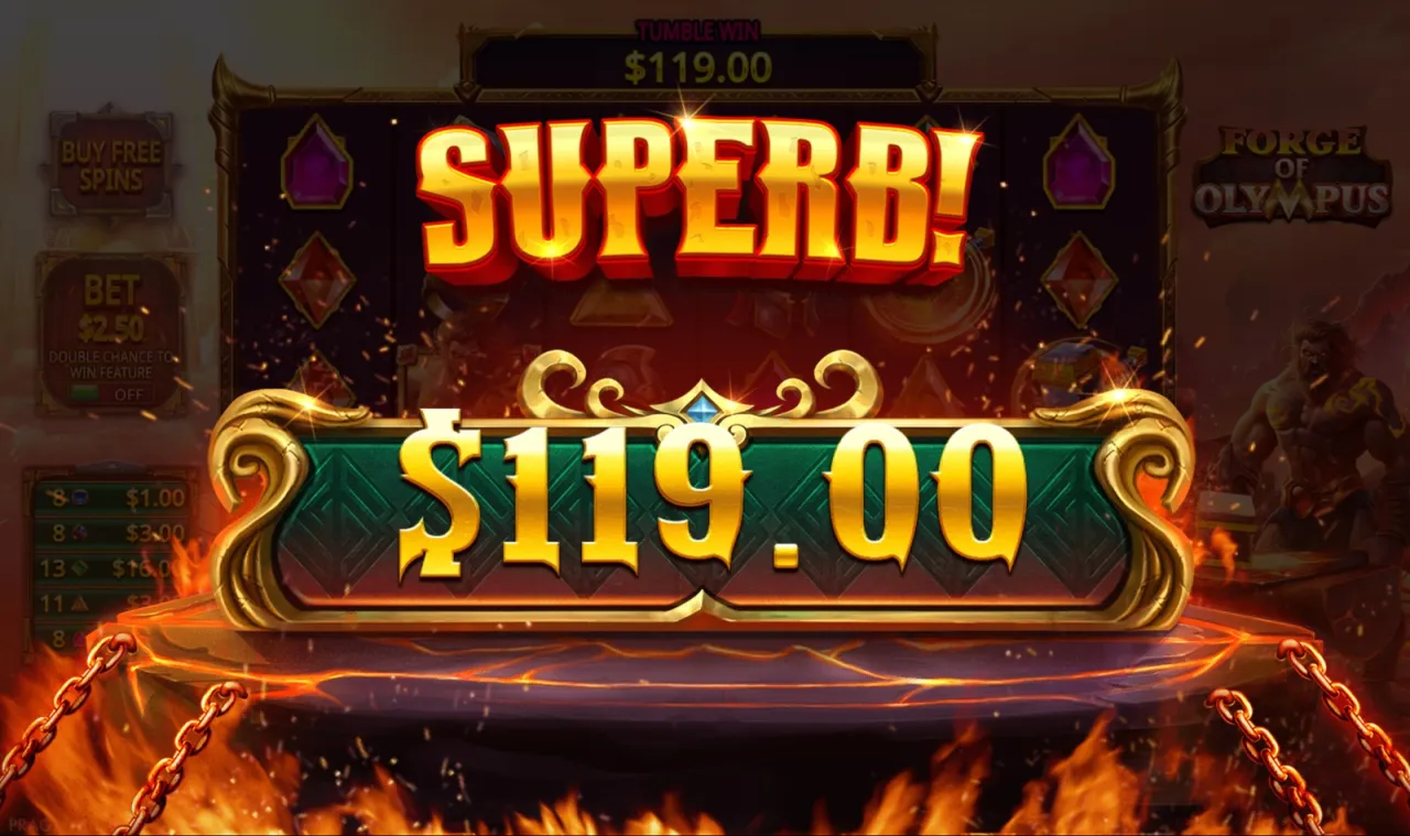Superb! $119.00 from five steps under two multiplier symbols