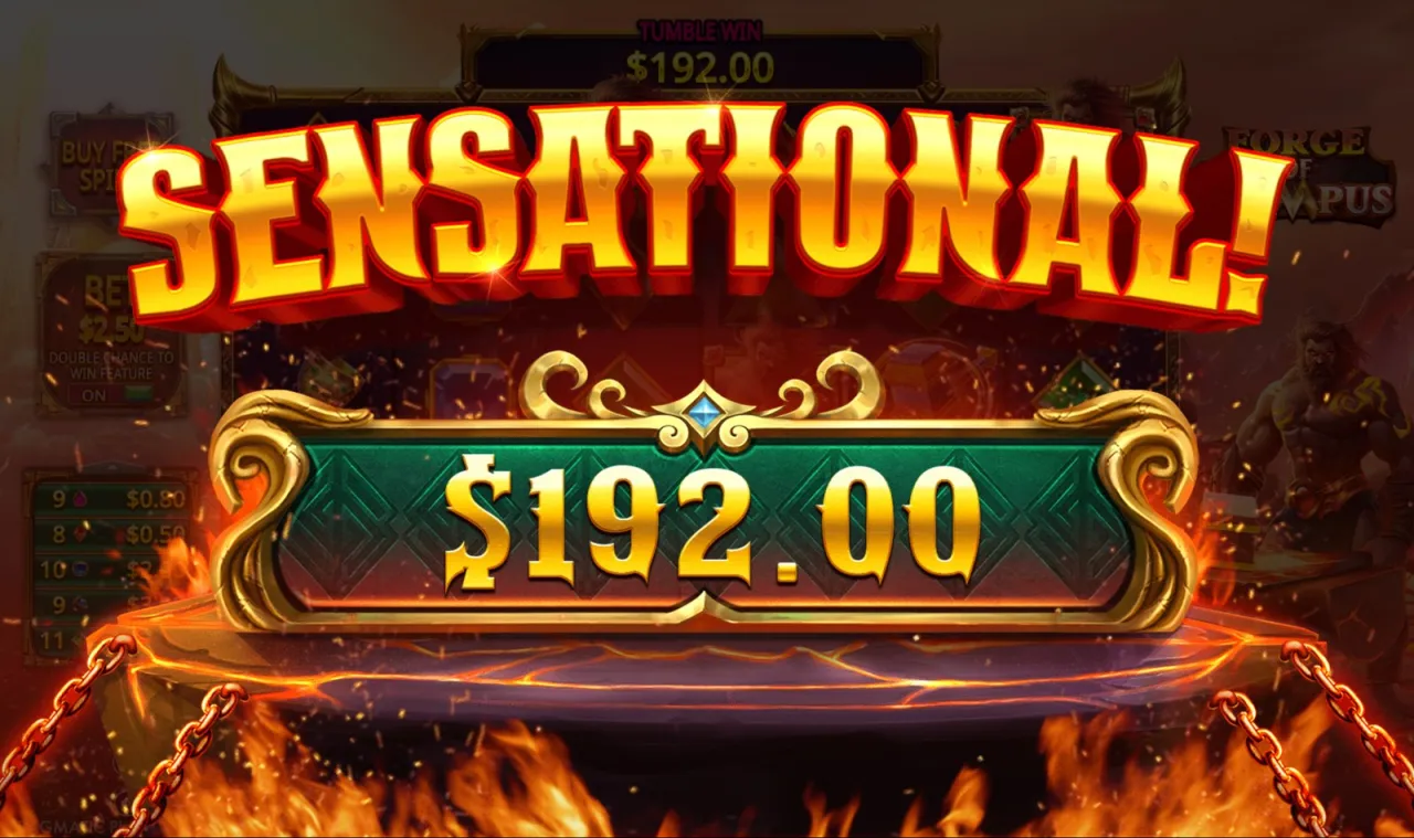 Sensational! $192.00 on the triggering spin