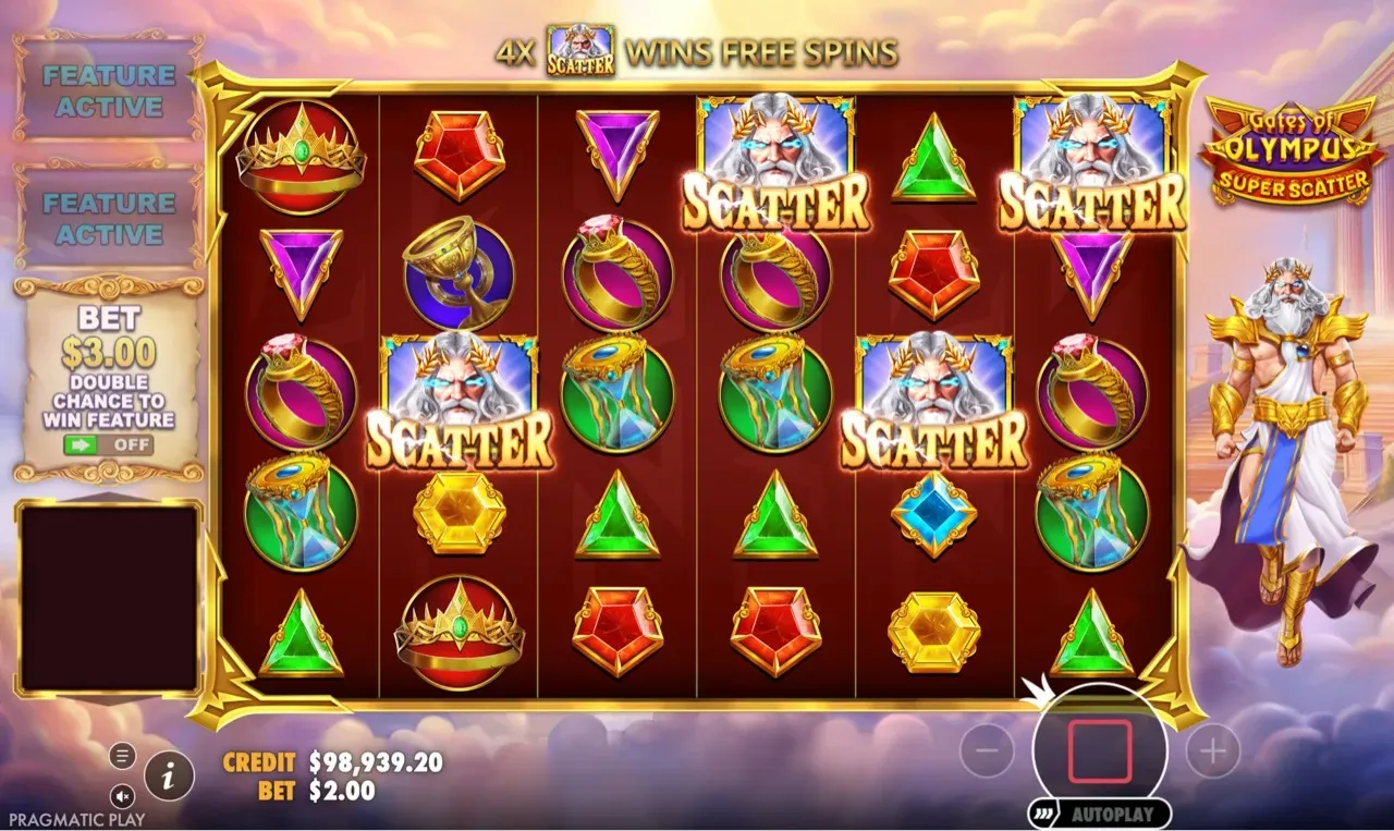 CONGRATULATIONS - 15 FREE SPINS won, FREE SPINS LEFT 15