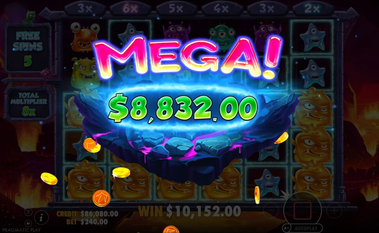 Mega win, $8,832