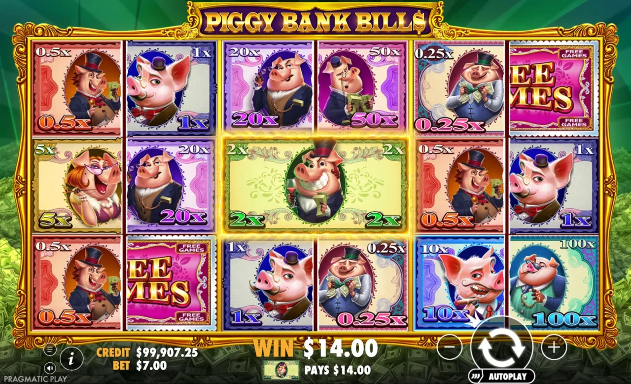 Piggy Bank Bills slot