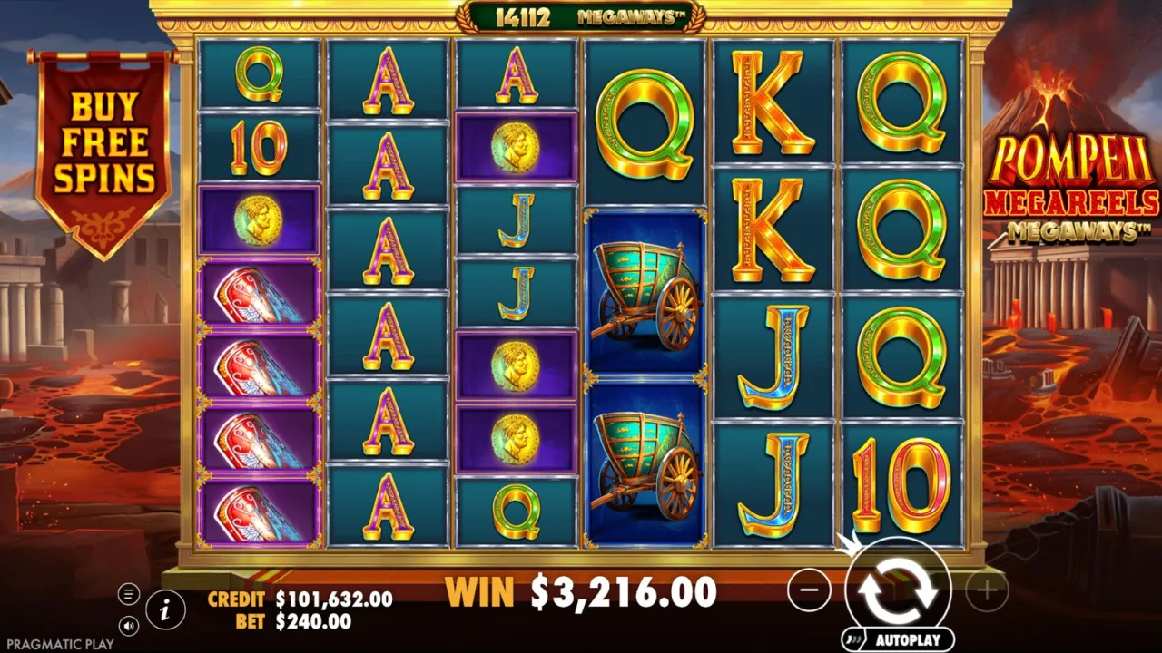 Pompeii Megareels Megaways slot