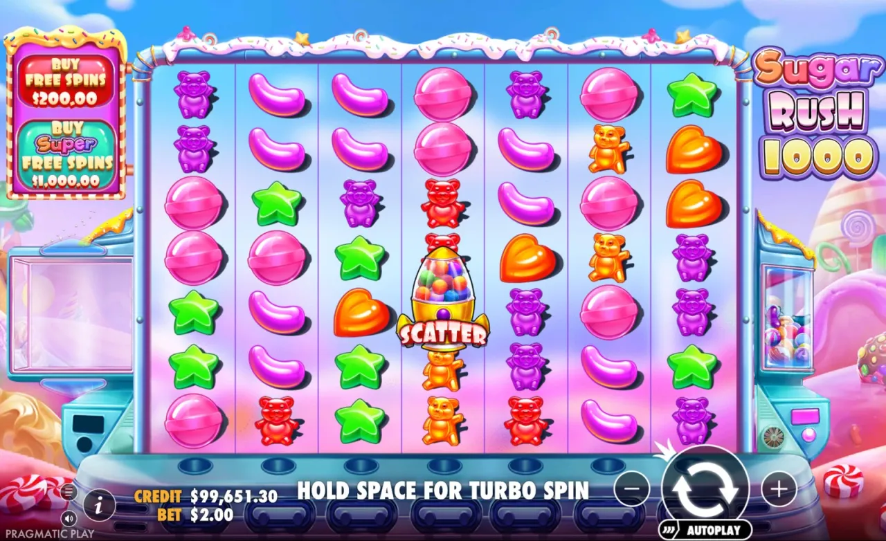 Base game with both buy buttons parked in the corner