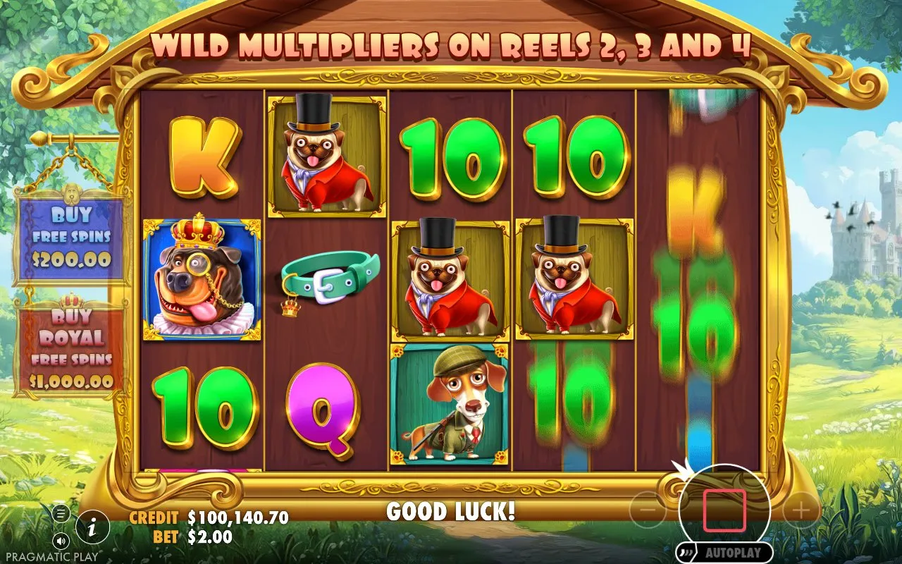 Free spins feature triggering, 3x3 reveal panel hovering above the base reels with the three scatter symbols landed on reels one, three and five