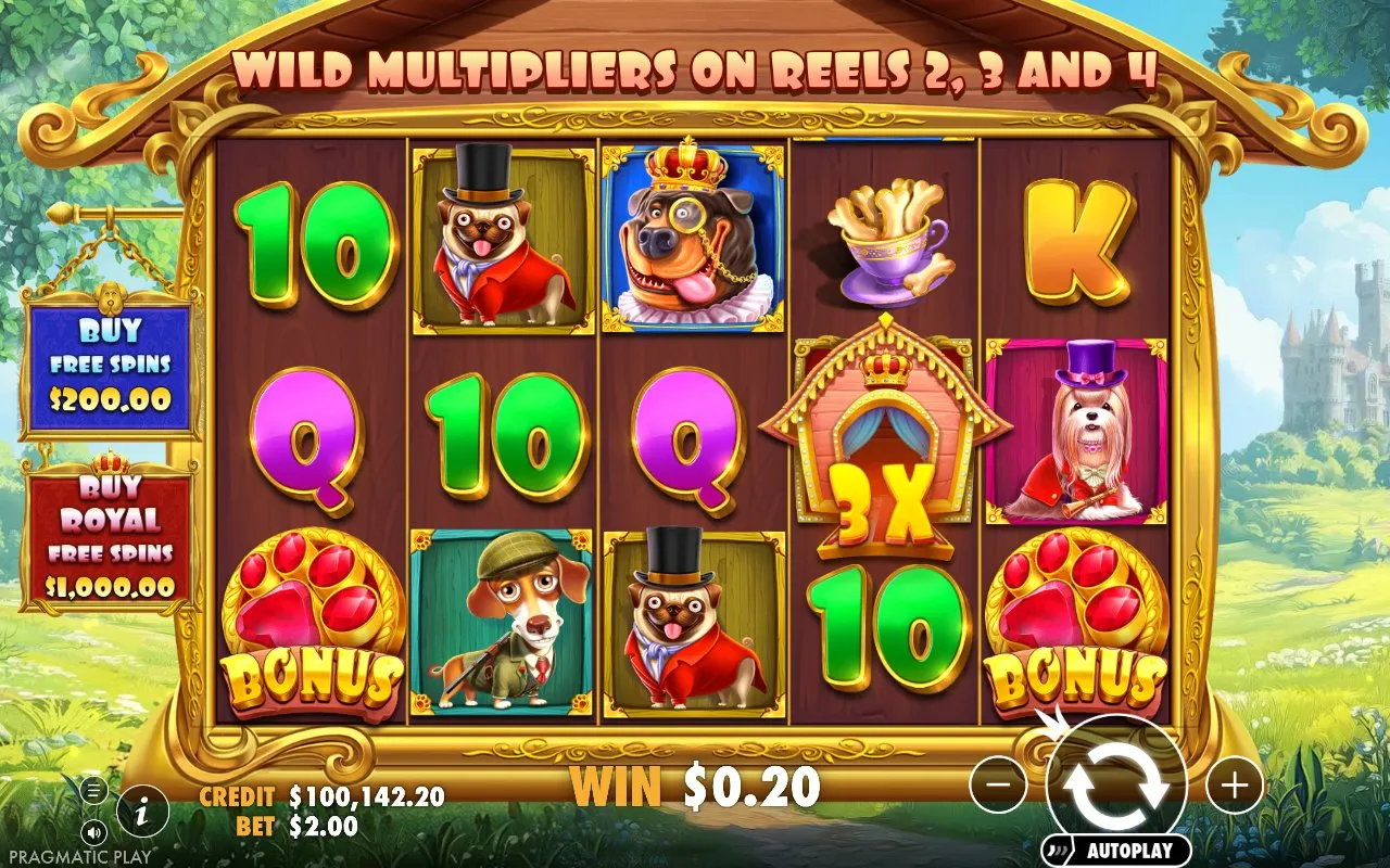 Later inside the second free spins round, a single 2x sticky wild still locked on the centre column above mostly low-paying card symbols
