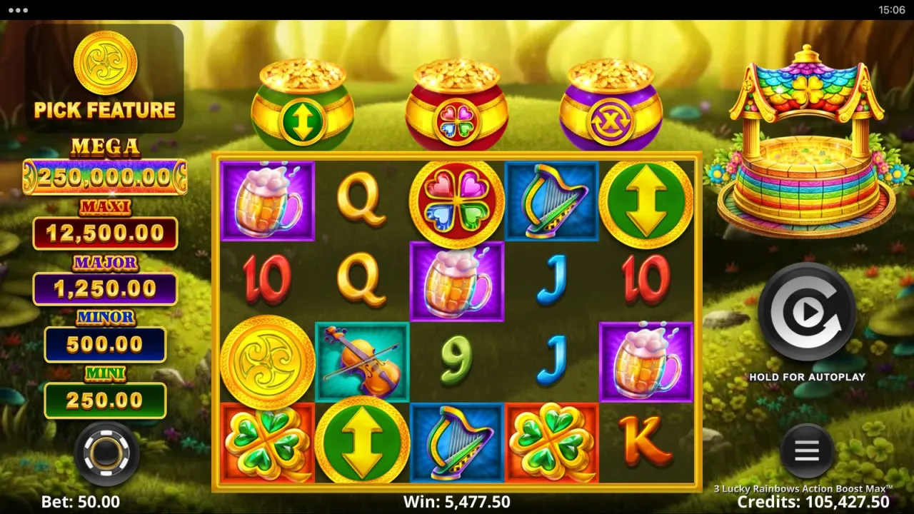3 Lucky Rainbows Action Boost Max slot