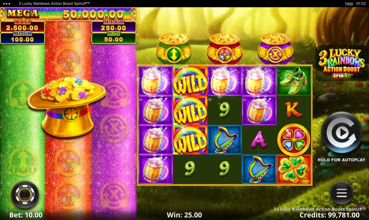 3 Lucky Rainbows Action Boost SpinUP slot