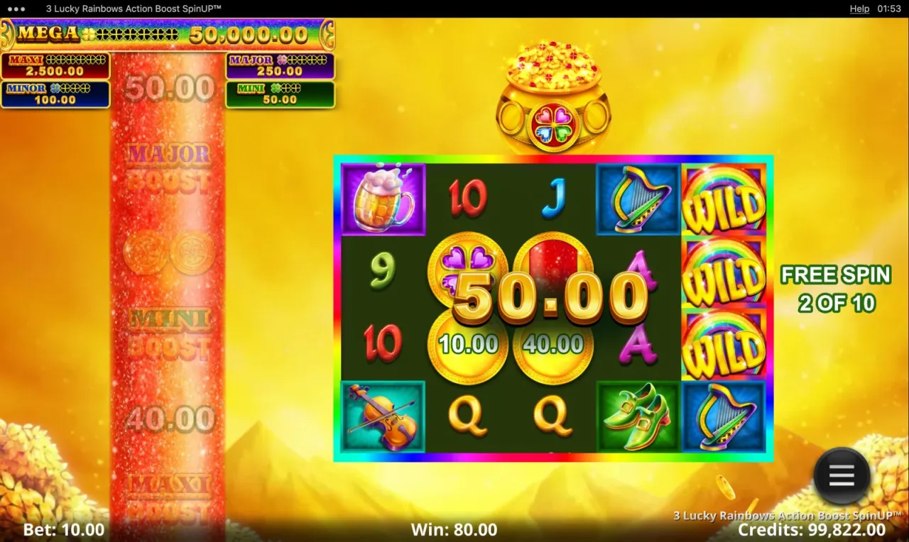 3 Lucky Rainbows Action Boost SpinUP slot