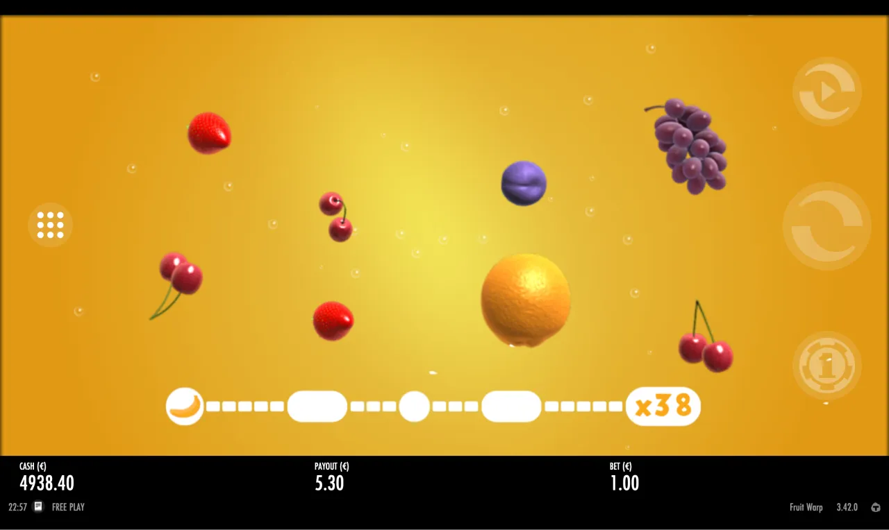 Multiplier trail filled to x38 on the gold feature board