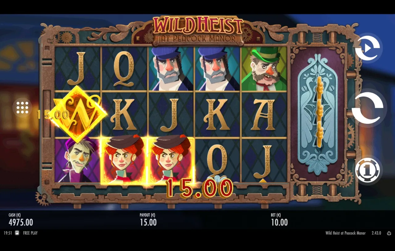 Wild Heist at Peacock Manor slot