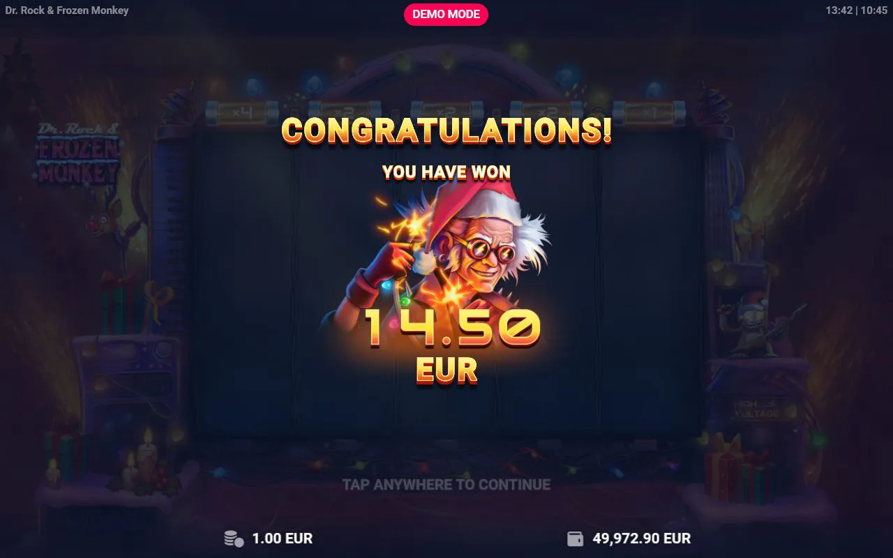 Bonus total banner after the free-spins round